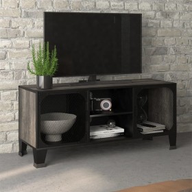 Mueble de TV metal y MDF gris 105x36x47 cm en Muebles TV | Comprar online en Foru.es