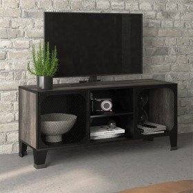 Mueble de TV metal y MDF gris 105x36x47 cm en Muebles TV | Comprar online en Foru.es