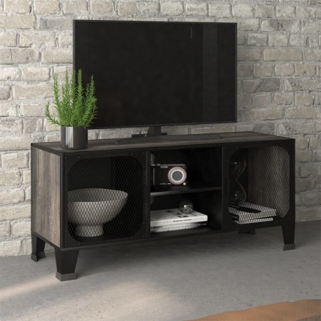 Mueble de TV metal y MDF gris 105x36x47 cm en Muebles TV | Comprar online en Foru.es
