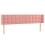Pink velvet headboard with LED 183x16x78/88 cm by vidaXL, Headboards and footboards - Ref: Foro24-3123735, Price: 89,48 €, Di...