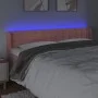 Pink velvet headboard with LED 183x16x78/88 cm by vidaXL, Headboards and footboards - Ref: Foro24-3123735, Price: 89,48 €, Di...