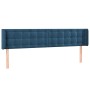 Cabecero con LED de terciopelo azul oscuro 203x16x78/88 cm de vidaXL, Cabeceros y pies de cama - Ref: Foro24-3123740, Precio:...