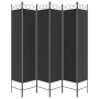 Biombo divisor de 6 paneles de tela negro 240x200 cm de vidaXL, Divisores de ambientes - Ref: Foro24-350161, Precio: 63,15 €,...