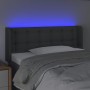 Cabecero con LED de tela gris oscuro 103x16x78/88 cm de vidaXL, Cabeceros y pies de cama - Ref: Foro24-3123661, Precio: 56,59...