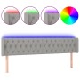 Cabecero con LED de tela gris claro 203x16x78/88 cm de vidaXL, Cabeceros y pies de cama - Ref: Foro24-3123594, Precio: 78,78 ...