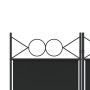 Biombo divisor de 6 paneles de tela negro 240x200 cm de vidaXL, Divisores de ambientes - Ref: Foro24-350161, Precio: 63,15 €,...