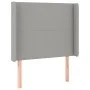 Cabecero con LED de tela gris claro 93x16x118/128 cm de vidaXL, Cabeceros y pies de cama - Ref: Foro24-3123750, Precio: 77,20...