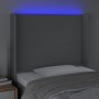 Cabecero con LED de tela gris claro 93x16x118/128 cm de vidaXL, Cabeceros y pies de cama - Ref: Foro24-3123750, Precio: 77,06...