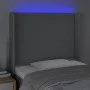 Cabecero con LED de tela gris claro 93x16x118/128 cm de vidaXL, Cabeceros y pies de cama - Ref: Foro24-3123750, Precio: 77,20...