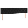 Cabecero con LED de terciopelo negro 183x16x78/88 cm de vidaXL, Cabeceros y pies de cama - Ref: Foro24-3123634, Precio: 105,6...