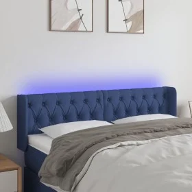 Cabecero con LED de tela azul 163x16x78/88 cm de vidaXL, Cabeceros y pies de cama - Ref: Foro24-3123584, Precio: 85,61 €, Des...