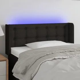 Cabecero con LED de tela negro 93x16x78/88 cm de vidaXL, Cabeceros y pies de cama - Ref: Foro24-3123654, Precio: 49,04 €, Des...
