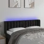Kopfteil aus schwarzem Samt mit LED 147x16x78/88 cm von vidaXL, Kopf- und Fußteile - Ref: Foro24-3123720, Preis: 93,44 €, Rab...
