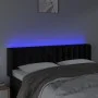 Kopfteil aus schwarzem Samt mit LED 147x16x78/88 cm von vidaXL, Kopf- und Fußteile - Ref: Foro24-3123720, Preis: 93,44 €, Rab...