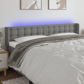 Dunkelgraues Stoffkopfteil mit LED 183x16x78/88 cm von vidaXL, Kopf- und Fußteile - Ref: Foro24-3123685, Preis: 90,67 €, Raba...