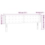 Cabecero con LED de tela gris oscuro 183x16x78/88 cm de vidaXL, Cabeceros y pies de cama - Ref: Foro24-3123685, Precio: 91,04...
