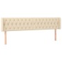 Cabecero con LED de tela crema 203x16x78/88 cm de vidaXL, Cabeceros y pies de cama - Ref: Foro24-3123599, Precio: 95,82 €, De...