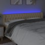 Cabecero con LED de tela crema 203x16x78/88 cm de vidaXL, Cabeceros y pies de cama - Ref: Foro24-3123599, Precio: 95,82 €, De...