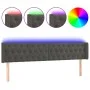 Dunkelgraues Samtkopfteil mit LED 203x16x78/88 cm von vidaXL, Kopf- und Fußteile - Ref: Foro24-3123639, Preis: 89,25 €, Rabat...