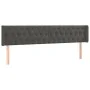 Dunkelgraues Samtkopfteil mit LED 203x16x78/88 cm von vidaXL, Kopf- und Fußteile - Ref: Foro24-3123639, Preis: 89,25 €, Rabat...