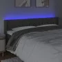 Dunkelgraues Samtkopfteil mit LED 203x16x78/88 cm von vidaXL, Kopf- und Fußteile - Ref: Foro24-3123639, Preis: 89,25 €, Rabat...