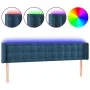 LED-Kopfteil aus dunkelblauem Samt, 163 x 16 x 78/88 cm von vidaXL, Kopf- und Fußteile - Ref: Foro24-3123728, Preis: 84,36 €,...