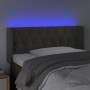 Cabecero con LED de terciopelo gris oscuro 93x16x78/88 cm de vidaXL, Cabeceros y pies de cama - Ref: Foro24-3123609, Precio: ...