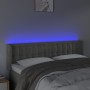 Cabecero con LED de terciopelo gris claro 147x16x78/88 cm de vidaXL, Cabeceros y pies de cama - Ref: Foro24-3123718, Precio: ...