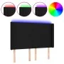Cabecero con LED de tela negro 147x16x118/128 cm de vidaXL, Cabeceros y pies de cama - Ref: Foro24-3123768, Precio: 122,54 €,...
