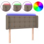 Cabecero con LED de tela gris taupe 103x16x78/88 cm de vidaXL, Cabeceros y pies de cama - Ref: Foro24-3123664, Precio: 55,53 ...