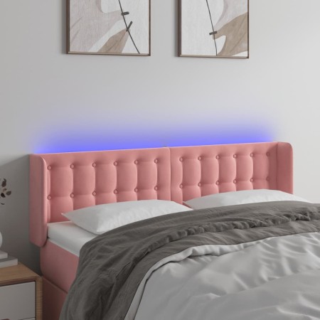 Cabecero con LED de terciopelo rosa 147x16x78/88 cm de vidaXL, Cabeceros y pies de cama - Ref: Foro24-3123723, Precio: 85,23 ...