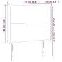 Cream fabric headboard with LED 93x16x118/128 cm by vidaXL, Headboards and footboards - Ref: Foro24-3123755, Price: 90,53 €, ...