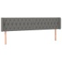 Cabecero con LED de tela gris oscuro 203x16x78/88 cm de vidaXL, Cabeceros y pies de cama - Ref: Foro24-3123595, Precio: 84,68...