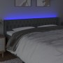 Cabecero con LED de tela gris oscuro 203x16x78/88 cm de vidaXL, Cabeceros y pies de cama - Ref: Foro24-3123595, Precio: 84,68...