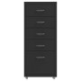 Armario archivador móvil metal negro 28x41x69 cm en Armarios archivadores | Comprar online en Foru.es