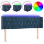 Cabecero con LED de terciopelo azul oscuro 163x16x78/88 cm de vidaXL, Cabeceros y pies de cama - Ref: Foro24-3123630, Precio:...