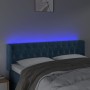 Cabecero con LED de terciopelo azul oscuro 163x16x78/88 cm de vidaXL, Cabeceros y pies de cama - Ref: Foro24-3123630, Precio:...