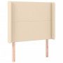 Cabecero con LED de tela color crema 103x16x118/128 cm de vidaXL, Cabeceros y pies de cama - Ref: Foro24-3123763, Precio: 90,...