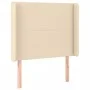 Cream fabric headboard with LED 103x16x118/128 cm by vidaXL, Headboards and footboards - Ref: Foro24-3123763, Price: 91,04 €,...