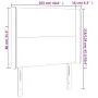 Cream fabric headboard with LED 103x16x118/128 cm by vidaXL, Headboards and footboards - Ref: Foro24-3123763, Price: 91,04 €,...
