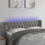 Light gray velvet headboard with LED 147x16x78/88 cm by vidaXL, Headboards and footboards - Ref: Foro24-3123620, Price: 81,55...