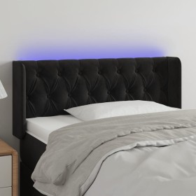 Cabecero con LED de terciopelo negro 93x16x78/88 cm de vidaXL, Cabeceros y pies de cama - Ref: Foro24-3123610, Precio: 61,41 ...