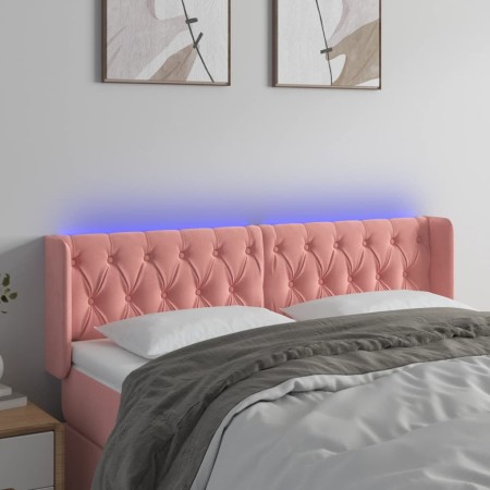 Cabecero con LED de terciopelo rosa 147x16x78/88 cm de vidaXL, Cabeceros y pies de cama - Ref: Foro24-3123625, Precio: 99,99 ...