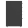 Armario archivador móvil metal antracita 28x41x69 cm en Armarios archivadores | Comprar online en Foru.es
