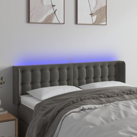 Cabecero con LED de terciopelo gris oscuro 147x16x78/88 cm de vidaXL, Cabeceros y pies de cama - Ref: Foro24-3123719, Precio:...