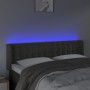 Cabecero con LED de terciopelo gris oscuro 147x16x78/88 cm de vidaXL, Cabeceros y pies de cama - Ref: Foro24-3123719, Precio:...