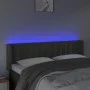 Dark gray velvet headboard with LED 147x16x78/88 cm by vidaXL, Headboards and footboards - Ref: Foro24-3123719, Price: 80,67 ...