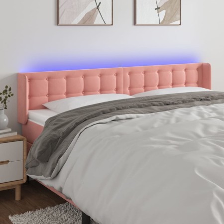 Cabecero con LED de terciopelo rosa 163x16x78/88 cm de vidaXL, Cabeceros y pies de cama - Ref: Foro24-3123729, Precio: 81,38 ...