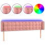 Cabecero con LED de terciopelo rosa 163x16x78/88 cm de vidaXL, Cabeceros y pies de cama - Ref: Foro24-3123729, Precio: 81,38 ...