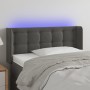 Cabecero con LED de terciopelo gris oscuro 103x16x78/88 cm de vidaXL, Cabeceros y pies de cama - Ref: Foro24-3123713, Precio:...